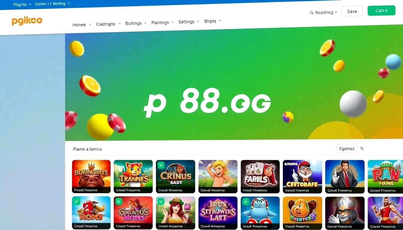 The https://pg88.gg/ online gambling platform homepage showcasing engaging game interfaces and modern design for user engagement.