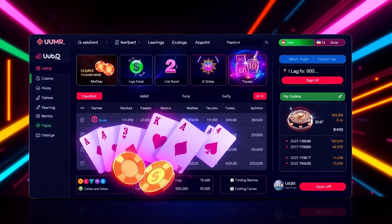 Screenshot of uu88.cymru online gambling platform showcasing engaging betting interface and vibrant visuals
