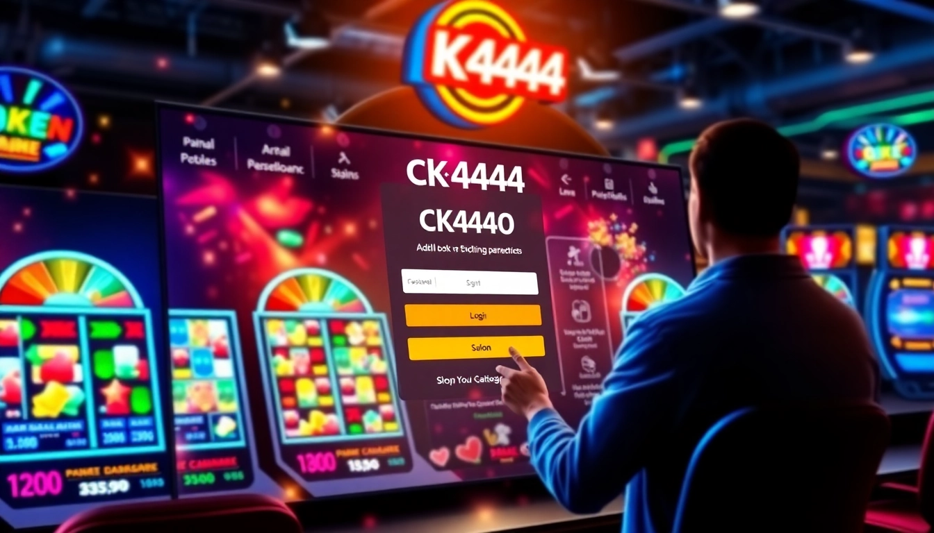 Interactive scene featuring a user accessing ck4444 com login on a modern platform with engaging gameplay visuals and seamless navigation.