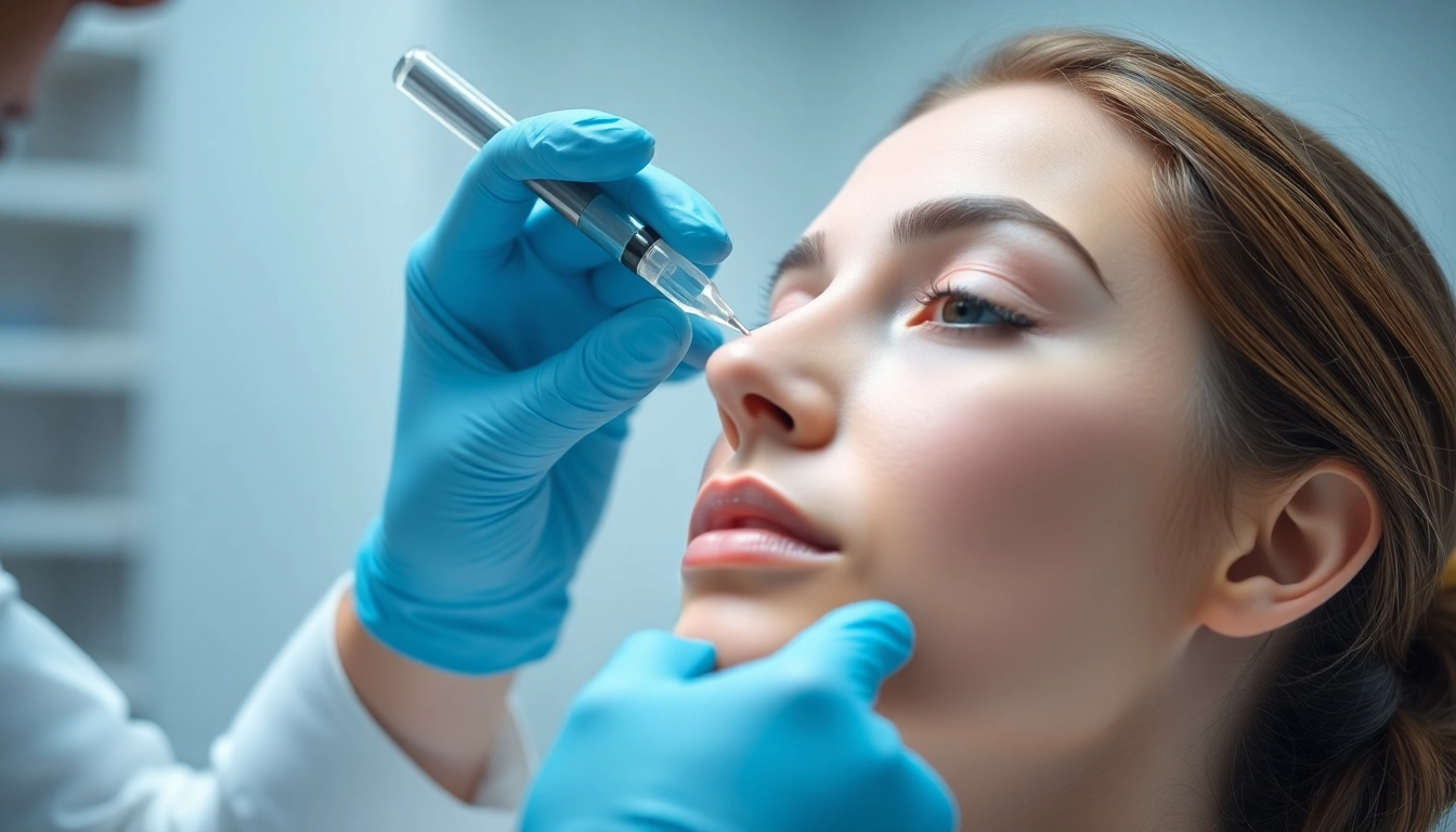 Administering Botox Behandlung in a modern clinic setting showcasing professionalism and care.