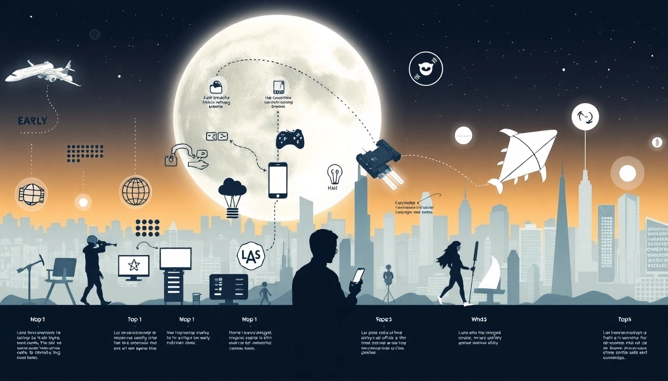 Comprehensive visual of technology evolution showcasing key innovations from past to future for better understanding and engagement