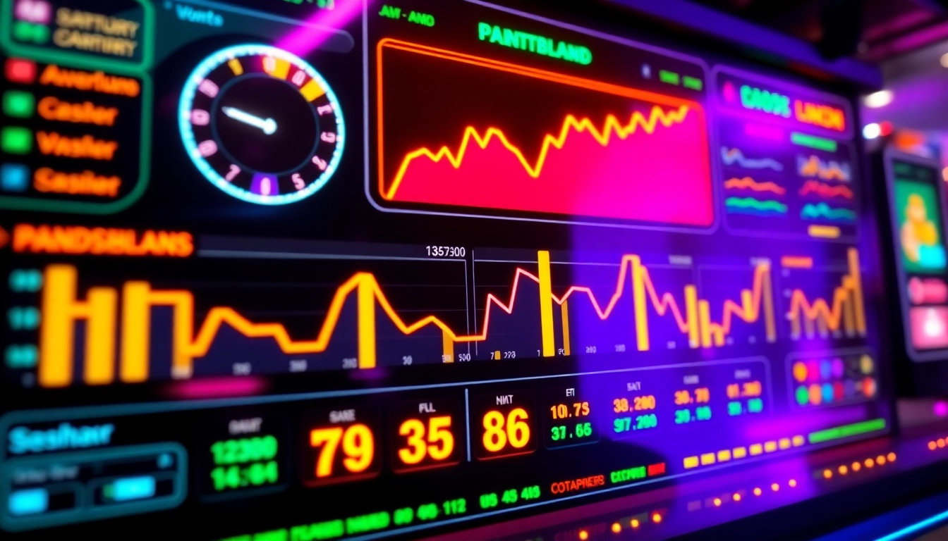 Dynamic trust flow backlinks live dashboard with neon effects