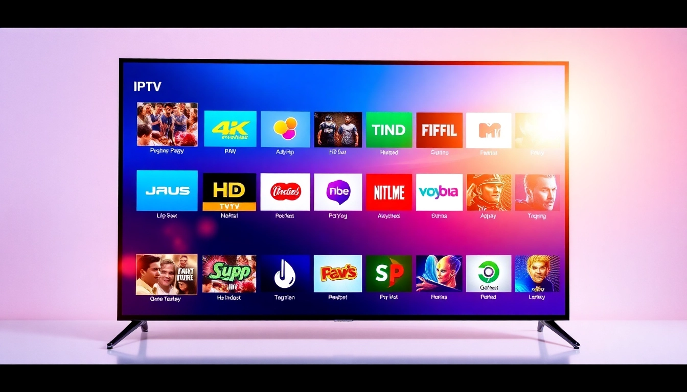 Atlas Pro IPTV streaming interface with multiple HD channels on a sleek device screen, showcasing ease of use and quality.