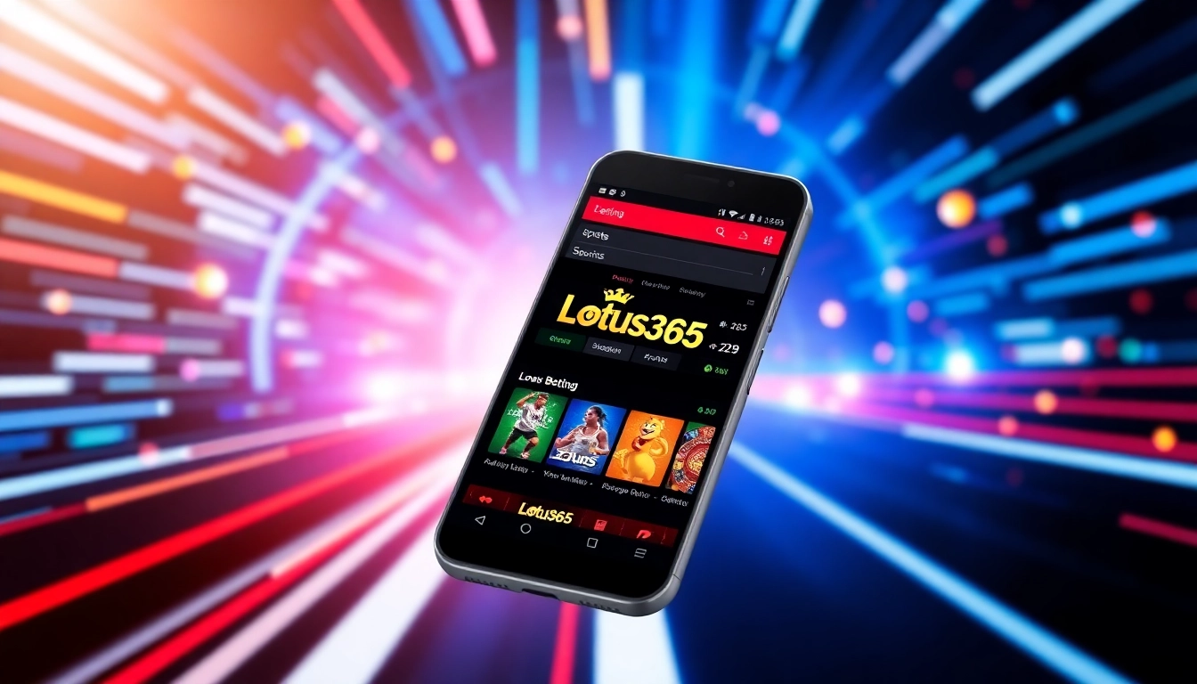 Lotus365 online sports betting platform in action on a mobile device with live scores and casino options, showcasing secure and fast betting features in India.