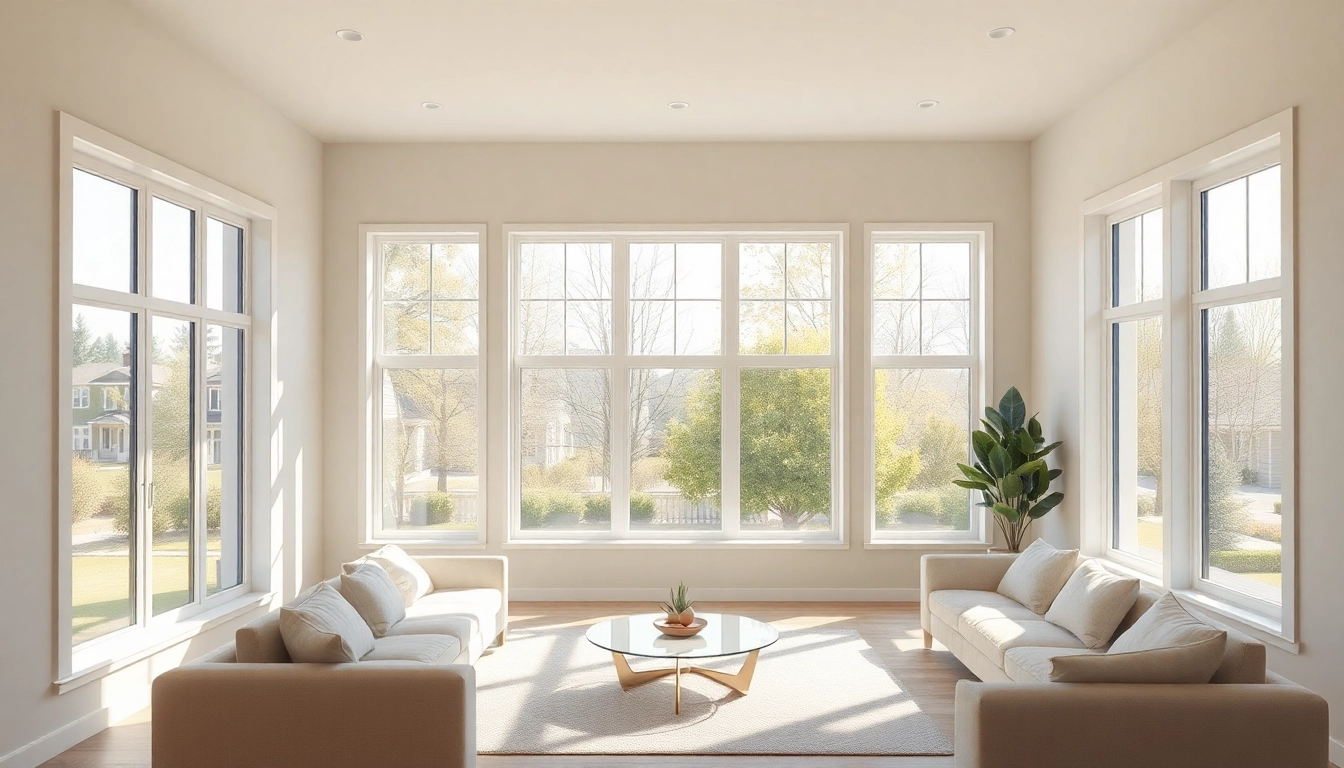 Replacement Windows Near Me: energy-efficient vinyl windows brighten a modern home