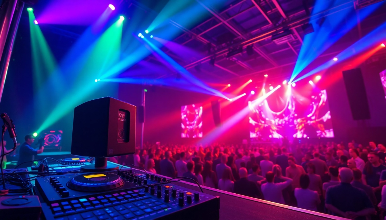 Professionelle Veranstaltungstechnik Köln: Modernes Sound- und Lichtsetup bei einem Event mit begeistertem Publikum