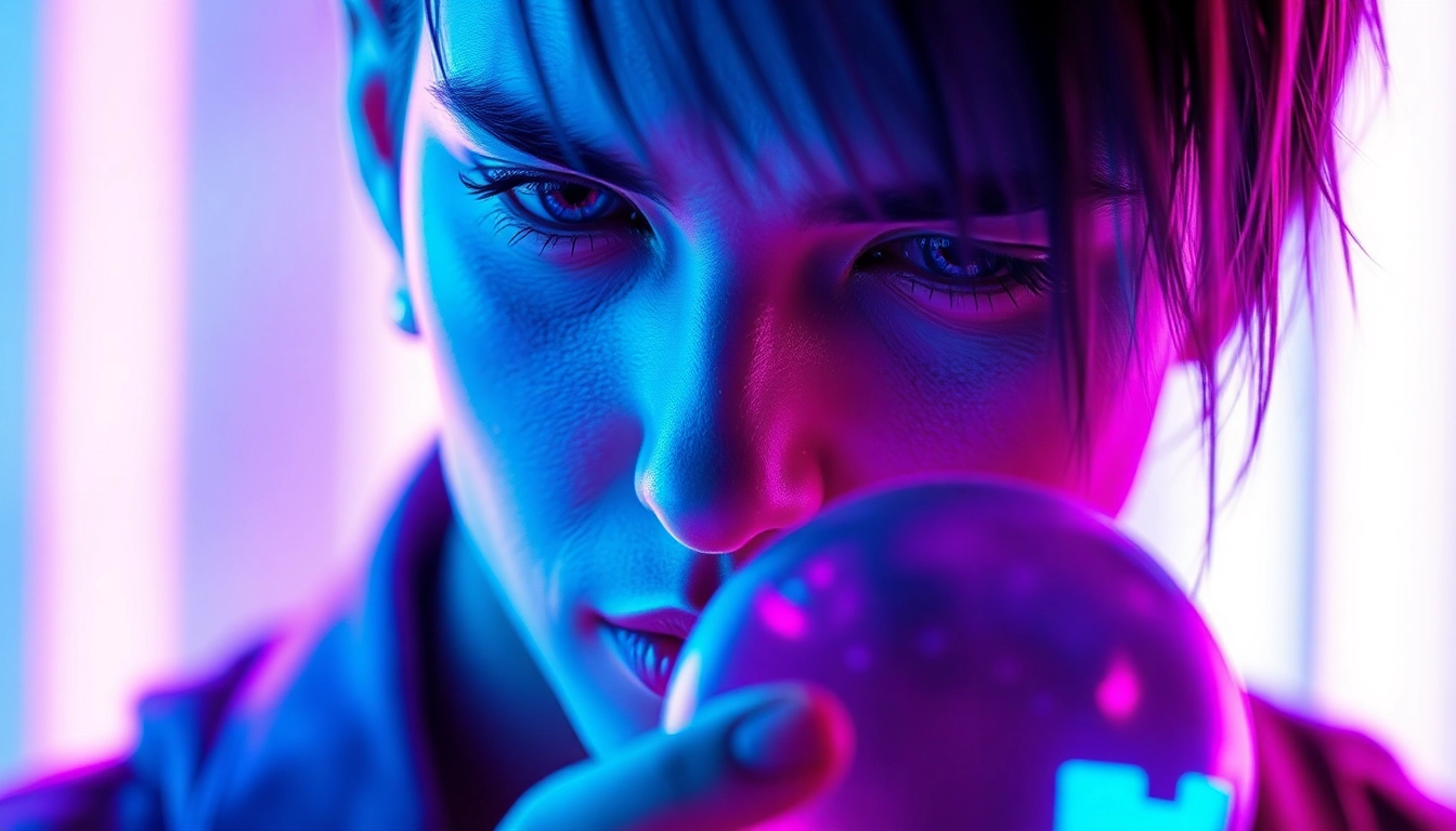 NSFW AI Generator scene: neon-lit cyberpunk figure, hyperreal textures, cinematic depth, emotion.