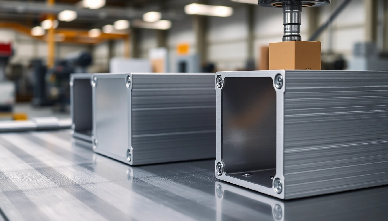 Detailed view of high-quality obudowy aluminiowe being machined on CNC equipment, showcasing