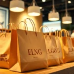 High-quality torba papierowa displayed in retail, highlighting eco-friendly design and branding
