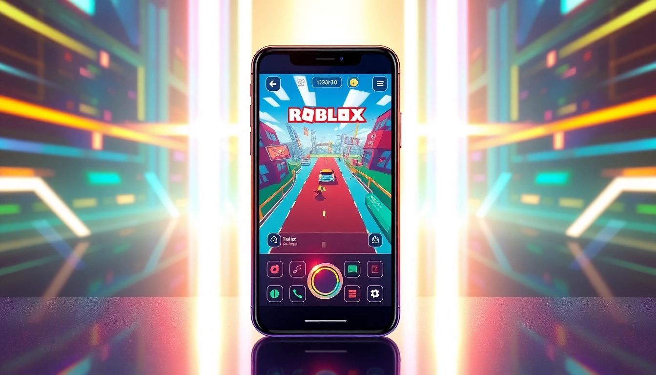 Esmetrucoff app interface on Android device boosting Roblox performance with smooth gameplay and customizable controls.
