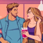 Modern illustration showing a confident person preparing for a plan cul with discreet intimacy