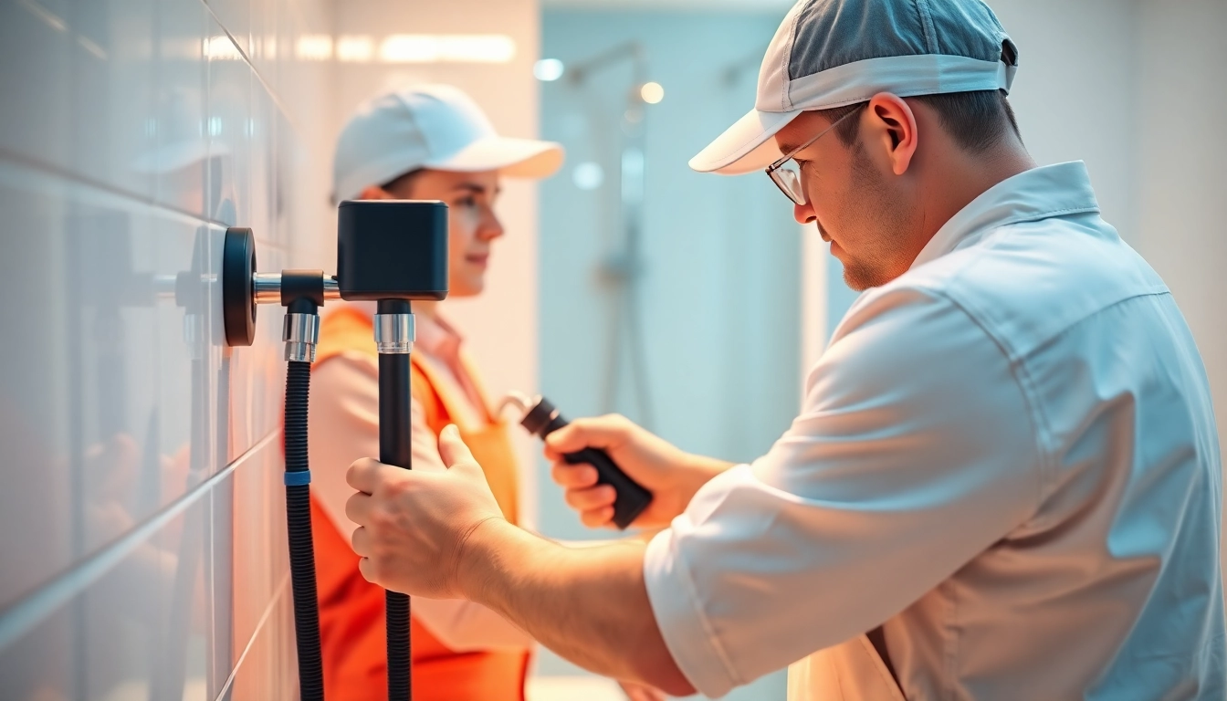 Professional technician performs service efficiently with modern tools in a clean, well-lit