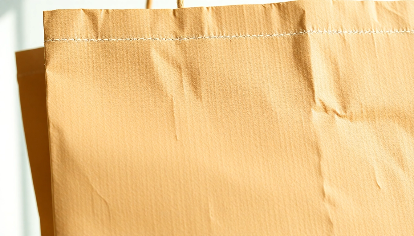 Eco-friendly torba papierowa being held by a person on a white background, emphasizing