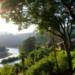 Luxury dandeli resorts nestled in lush greenery with river views and serene surroundings