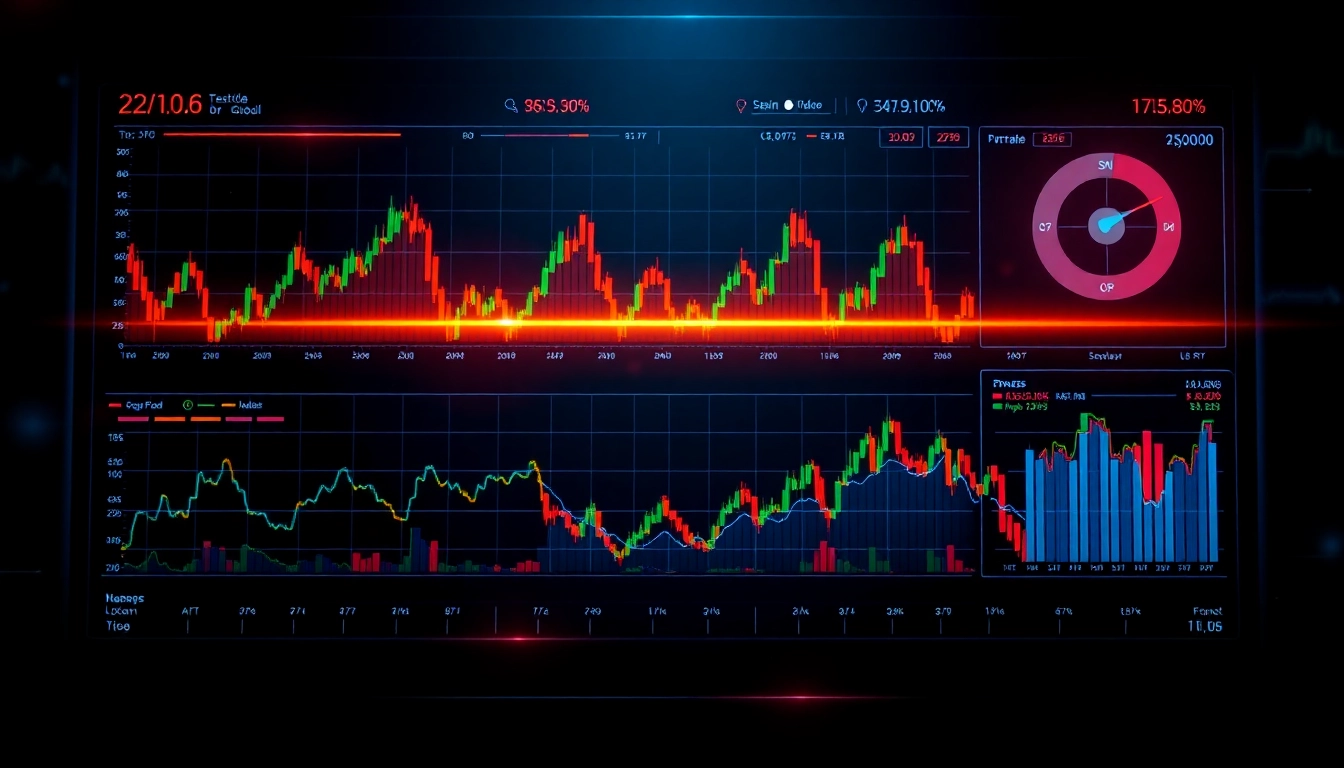 Global Market News dashboard showing real-time stock data, charts, and analytics for investors