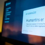 AI Humanizer in action showing text rewriting process for authentic content creation for