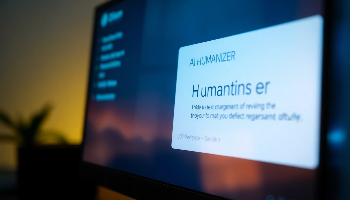 AI Humanizer in action showing text rewriting process for authentic content creation for