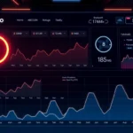 Modern digital art illustrating aicoin cryptocurrency analytics on a futuristic financial
