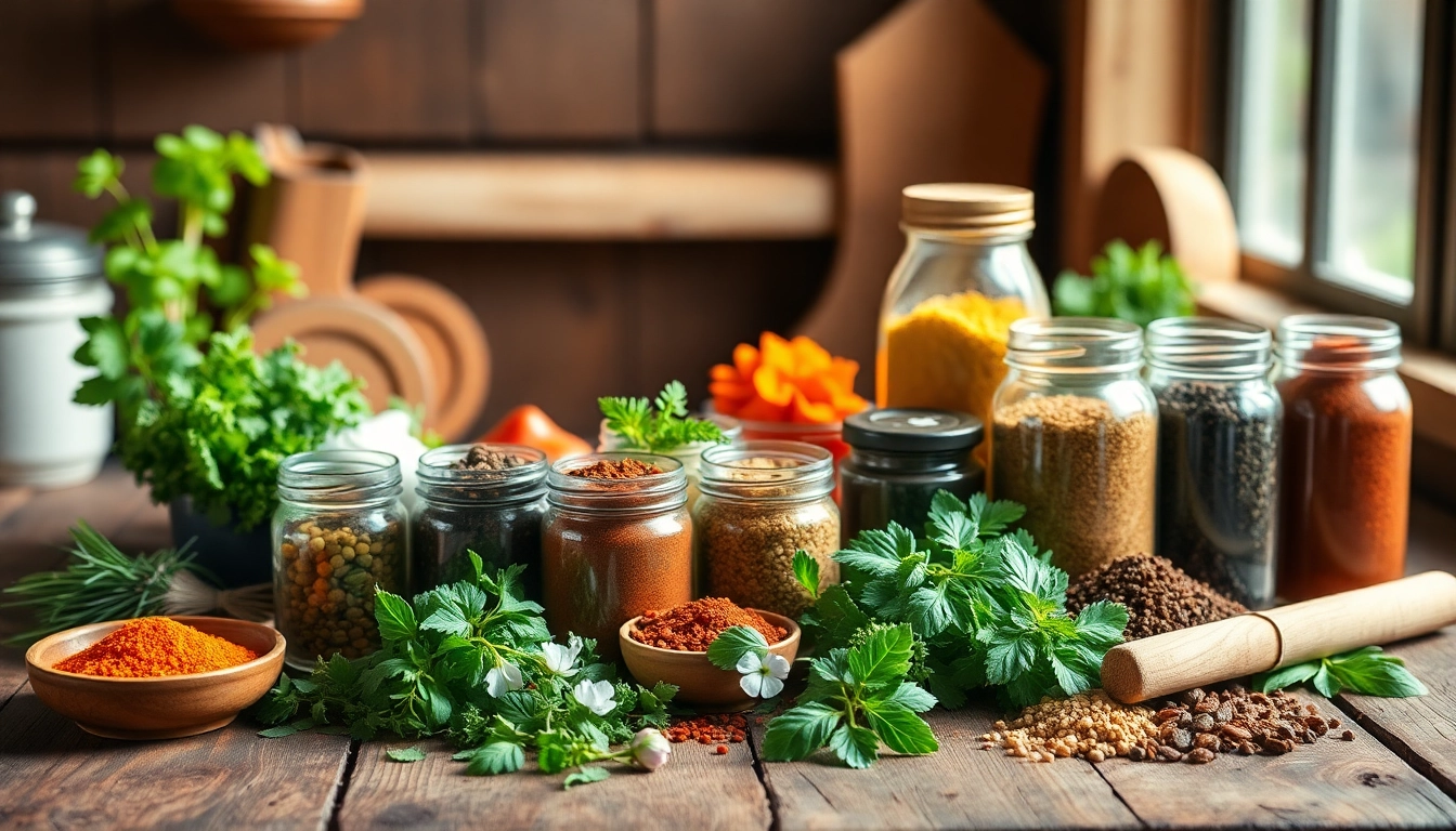 Suppliers showcasing high-quality spices and herbs in a professional setting for global food