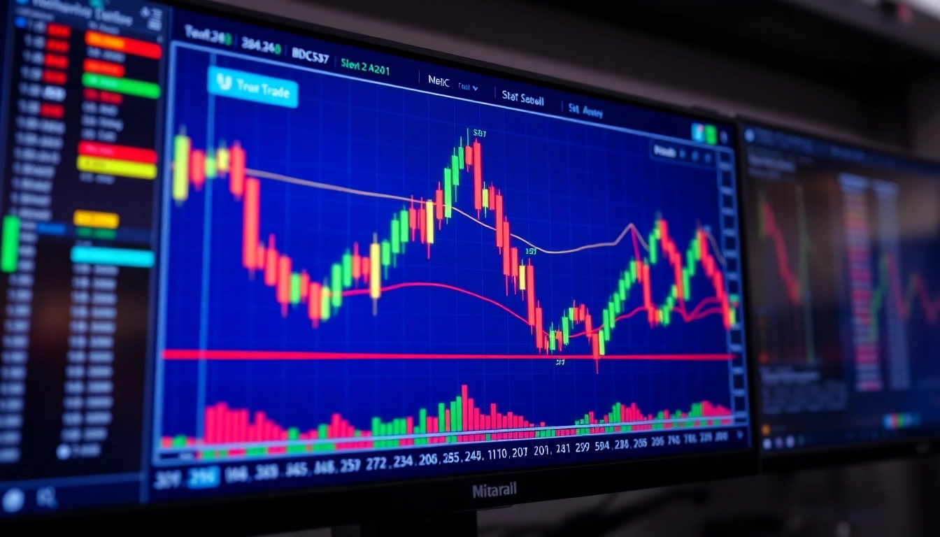 Trading view platform showcasing interactive financial charts and trading tools for investors