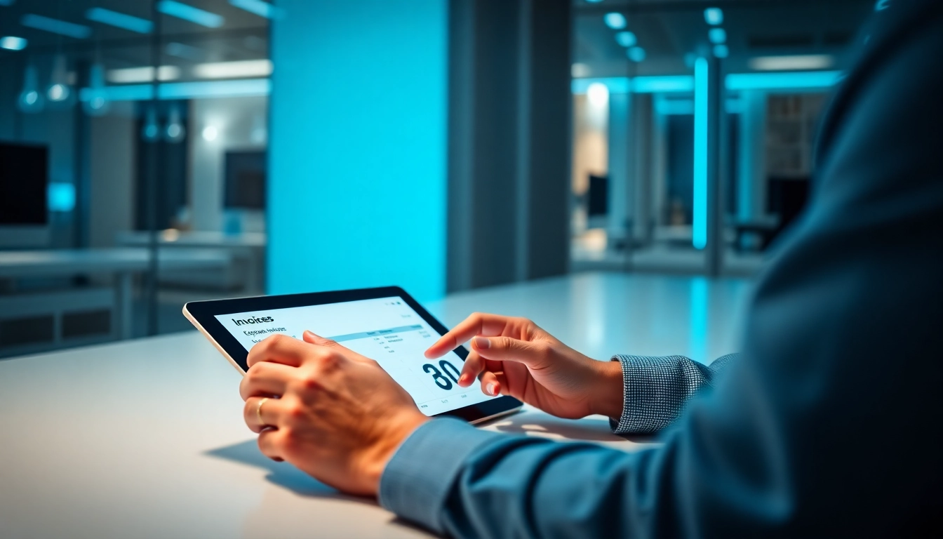 Professional using Estimate Software to quickly create invoices with voice commands for faster