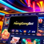 Hengongbet online casino platform with spinning reels and mobile compatibility, highlighting